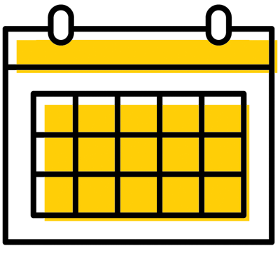 A cartoon image of a calendar